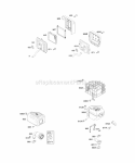 Air Cleaner Exhaust System Diagram and Parts List for 150112-0586-B8  Briggs and Stratton Engine